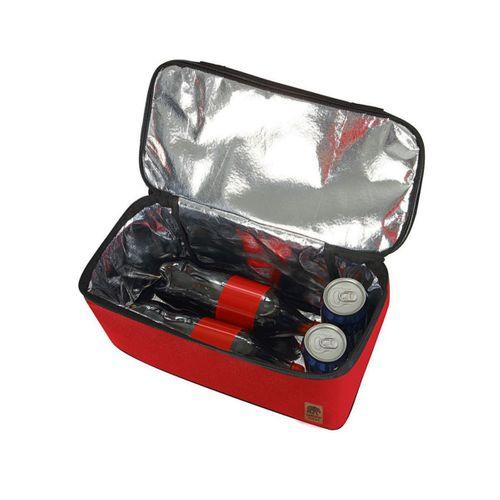 Kamp Ayısı® Thermo Bag - Sıcak/Soğuk Termal Korumalı Kamp, Piknik, Plaj Çantası 16+22= 38 Lt Kırmızı