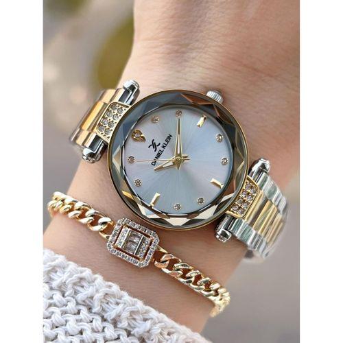 Daniel Klein Çelik Kordonlu 2 Yıl Garantili 3 Atm Suya Dayanıklı Kadın Kol Saati+Bileklik BD.14132.3