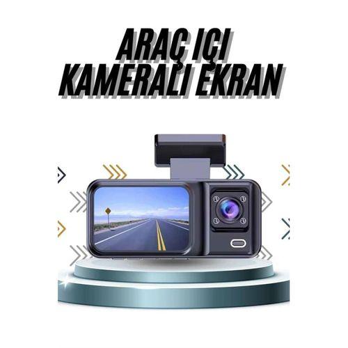 Dvr Araç İçi Kamera Ön Ve İç Kamera 2 İnç Ekranlı Çift Kamera