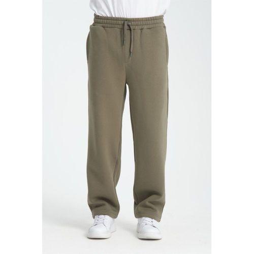 İçi Peluş Üç İplik Kumaş Fermuarlı Kapüşonlu Sweatshirt Kum Beji - Baggy Kalıp 3 İplik Şardonlu Eşofman Altı Avcı Yeşili