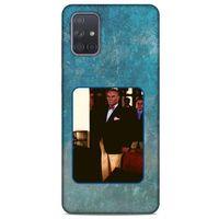 Samsung Galaxy A71 Kılıf Atatürk (30) Silicone Case Turkuaz Taş