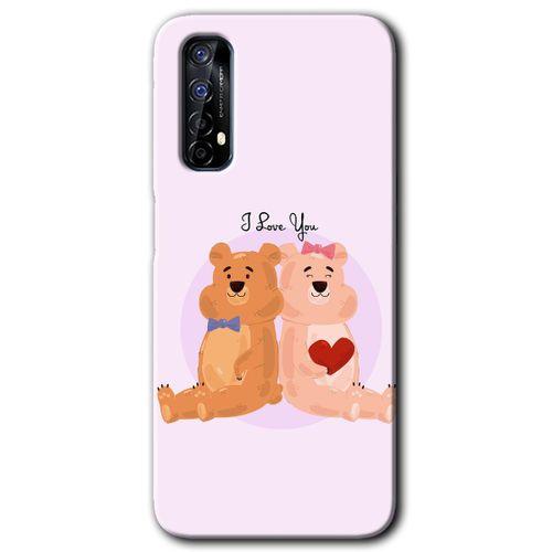 Realme 7 Kılıf HD Desen Baskılı Arka Kapak - Sevgili Ayıcık