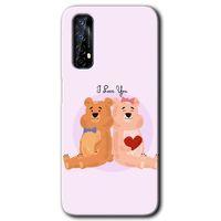 Realme 7 Kılıf HD Desen Baskılı Arka Kapak - Sevgili Ayıcık