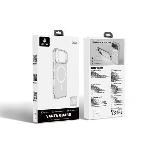 Apple iPhone 17 Pro Kılıf M-safe Şarj Özellikli Metal Kamera Çerçeveli Airbag Tasarımlı Lenyes CK221 Sert PC Kapak