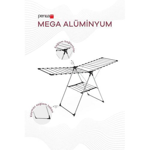Perilla Mega Alüminyum Katlanır Çamaşır Kurutmalık 17.5 Metre