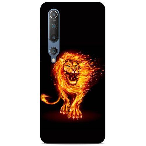 Lopard Xiaomi Mi 10 Uyumlu Kılıf FireX (20) Koruyucu Kılıf Ateşli Aslan