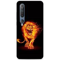 Lopard Xiaomi Mi 10 Uyumlu Kılıf FireX (20) Koruyucu Kılıf Ateşli Aslan