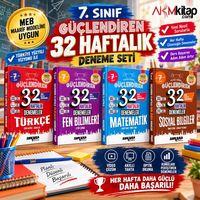 Ankara Yayınları 7.Sınıf Güçlendiren 32 Haftalık Deneme Seti 4 Kitap