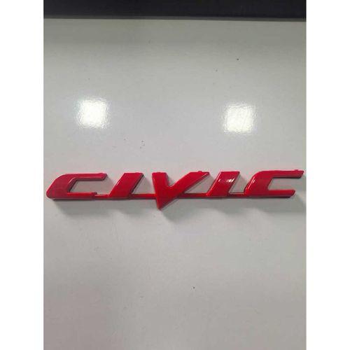 Civic Yazisi Kirmizi Arka Bagaj Honda Civic 07-12