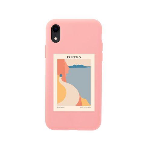 iPhone XR Palermo Premium Pembe Lansman Silikonlu Kılıf