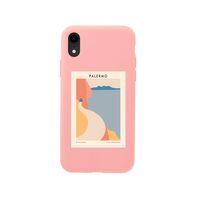iPhone XR Palermo Premium Pembe Lansman Silikonlu Kılıf