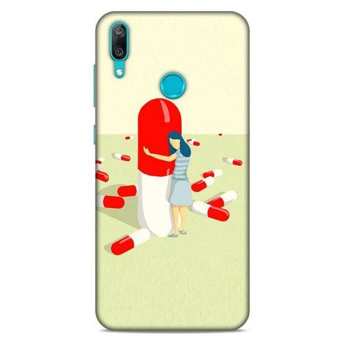 Huawei Y7 Prime 2019 Kılıf Depresyon (19) Kılıfları Kahve Turuncu