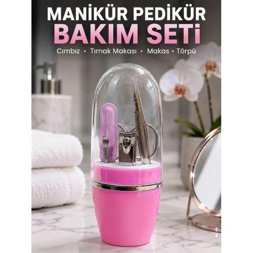 Pembe Tırnak Bakım Seti Cımbız Makas Tırnak Makası Ve Törpü İçeren Kit