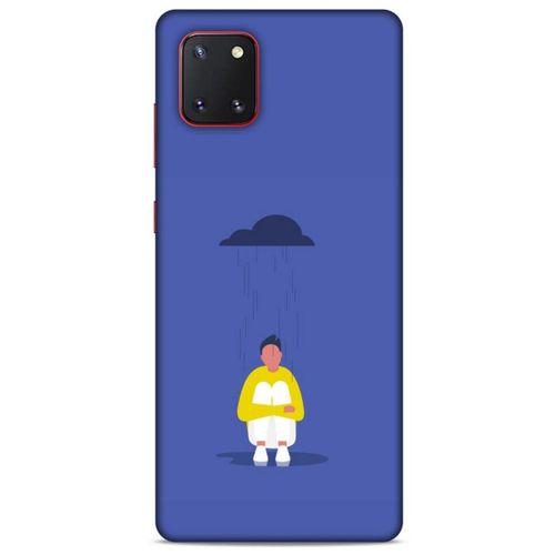 Samsung Galaxy Note 10 Lite Kılıf Depresyon (21) Koruyucu Kapak Kahve Gold