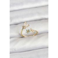 Pirinç Gold Renk Kelebek Model Kadın Yüzük