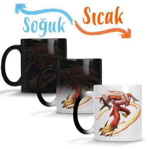 Realistic Blaziken Sihirli Kupa Bardak Porselen