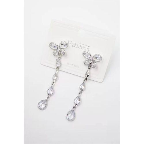 Zirkon Taşlı Küpe - Gümüş