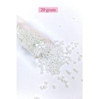 Dökme Cam Kum Boncuk (8/0) 3 mm - 20 Gram - İnci Beyaz - BNC145