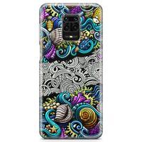 Xiaomi Redmi Note 9S Kılıf Deniz Mahsulleri Doodle Arka Kapak Koruma Desenli Full Koruyucu