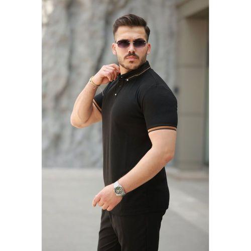 Erkek Düğmeli Yaka Waffle Kumaş Kısa Kollu Tişört