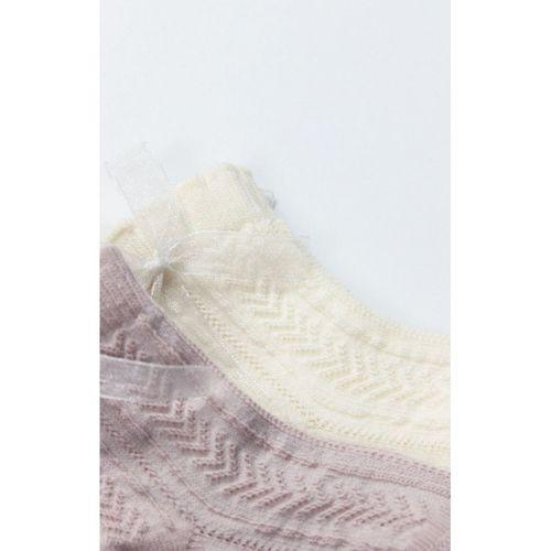 Bistyle Bistyle Fiyonklu Penye Soket Çorap 2li 10149 Lila