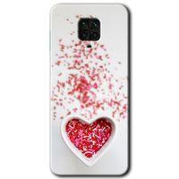 Xiaomi Redmi Note 9s HD Baskılı Kılıf + 9D Tam Ekran Koruyucu - Kalpli Şekerleme