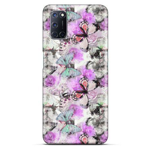 Alcatel 3x 2020 Kılıf Kelebek Etkisi (15) Antişok Kılıf Mor Beyaz
