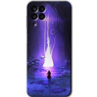 MRCİLETİSİM Samsung Galaxy M33 Kılıf Baskılı Kapak - Wanderer Silhouette +Tam Kaplayan Mat Seramik