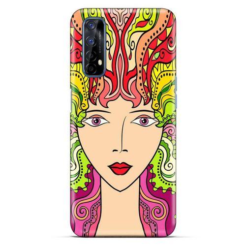 Lopard Oppo Realme 7 Uyumlu Kılıf Sürreal Yüzler ♀ (42) Rugged Armor Kılıf Desenli