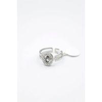 6'lı Yuvarlak Taşlı Yüzük - Gümüş