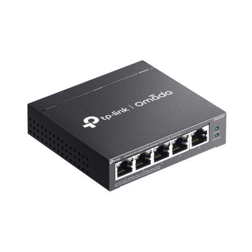 OMADA ES205GP, 5 Port Gigabit,  4 Port Gigabit PoE+, 65W, Yönetilebilir, Metal Kasa Masaüstü/Vesa Switch