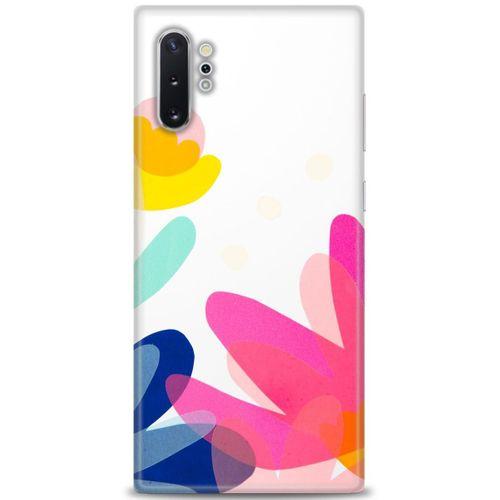 Samsung Galaxy Note 10 Plus Kılıf HD Baskılı Kılıf - Çiçekk + Tam Ekran Koruyucu