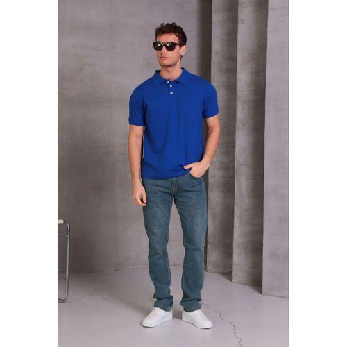 Erkek Slim Fit Pamuklu Yumuşak Doku Nefes Alan Kumaş Yakalı Tişört
