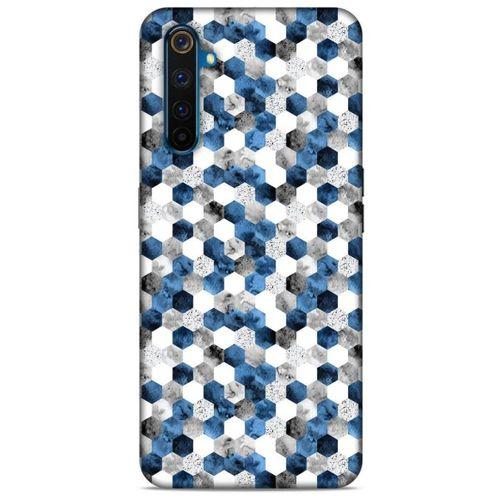 Mermer Desenli (19) Tema Kılıfları Açık Mavi Oppo Realme 6 Kılıf