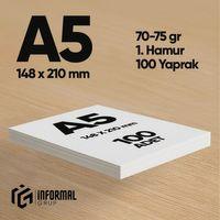 İnformal Fotokopi Kağıdı Premium Kalite A5 100 Yaprak 1 Hamur