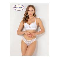 Push-up Dolgulu Geniş Kanatlı Dantelli Sütyen Takım