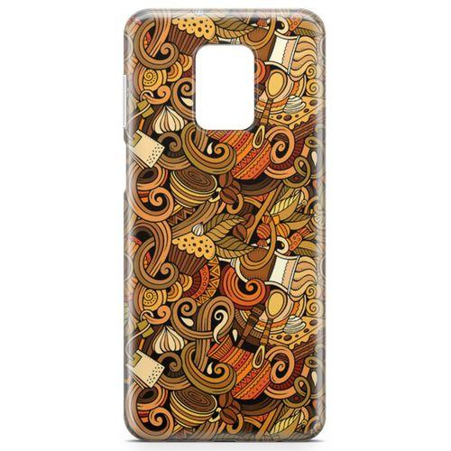 Xiaomi Redmi Note 9S Kılıf Doodle Türk Kahvesi Arka Kapak Koruma Desenli Full Koruyucu