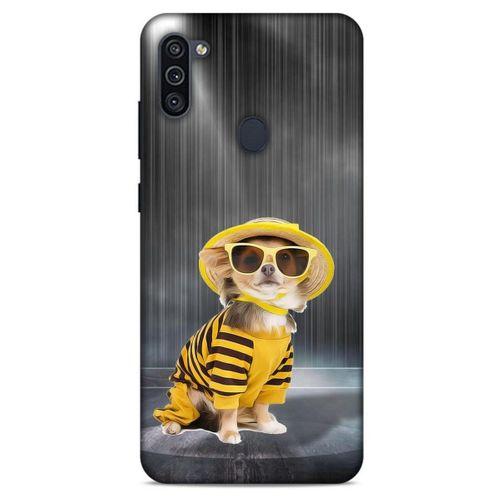 Samsung Galaxy M11 Kılıf Köpek Kıyafetleri (15) Antişok Kılıf Chihuahua Pijama