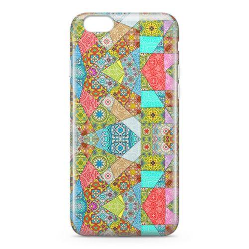 Apple iPhone 6 Plus - 6S Plus Kılıf Yeşil Vintage Arka Kapak Koruma Desenli Full Koruyucu