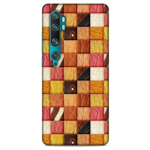 Xiaomi Mi Cc9 Pro Kılıf Patchwork (2) Kabı Turuncu Sarı