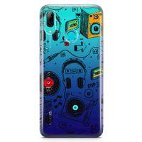 Huawei Y9 2019 Kılıf Plak Kulaklık Hoparlör Arka Kapak Koruma Desenli Full Koruyucu