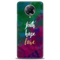 Xiaomi Redmi K30 Pro Kılıf HD Baskılı Kılıf - Faith Hope Love + Tam Ekran Koruyucu
