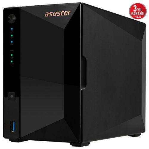 ASUSTOR AS3302T V2, 2Gb DDR4 Ram, 2 Yuvalı (2x20TB Destek), 1x2.5GbE Network, 3xUSB 3.2, Tower NAS (Yedekleme) Cihazı