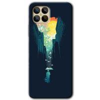 Omix X600 Kılıf HD Desen Baskılı Arka Kapak - City Bird Sky