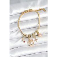 Pirinç Gold Renk Yaşam Ağacı Charmlı Kadın Bileklik
