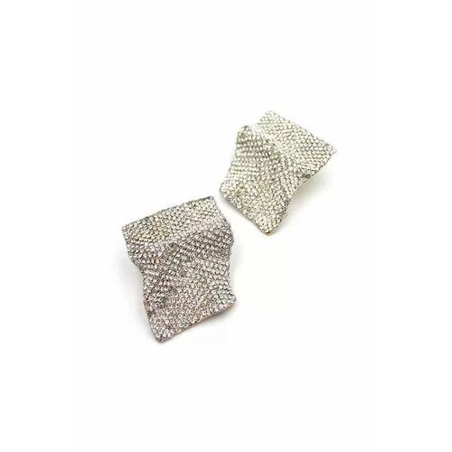 Taşlı Küpe - Beyaz