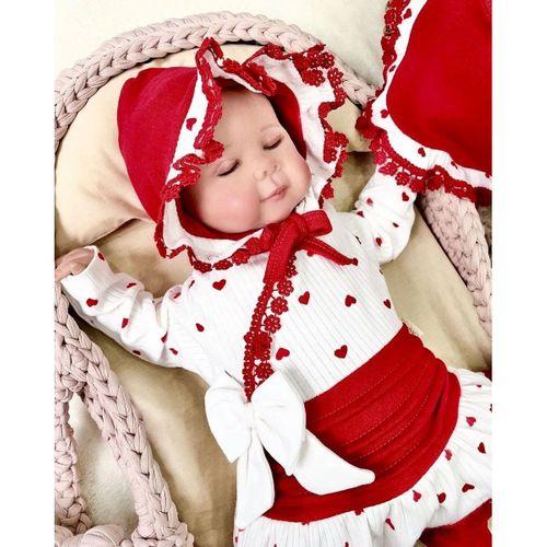 Kalp Desenli Dantel İşlemeli Hastane Çıkışı