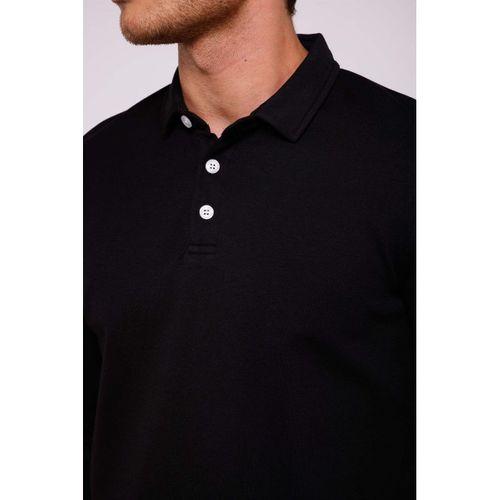 Ridley Regular Fit Doubleface Interlok Polo Yaka Erkek Sweatshirt - Siyah