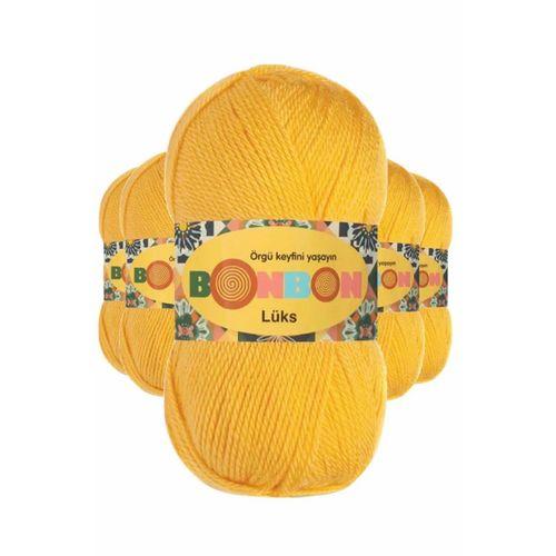 5 Adet Lüks Patik İpi Yünü Sarı 98289