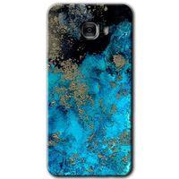 Galaxy C7 Pro Kılıf HD Desen Baskılı Arka Kapak - Klas Mermer + Kırılmaz Cam